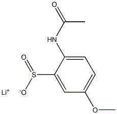 2-(Acetylamino)-5-methoxybenzenesulfinic acid lithium salt Struktur