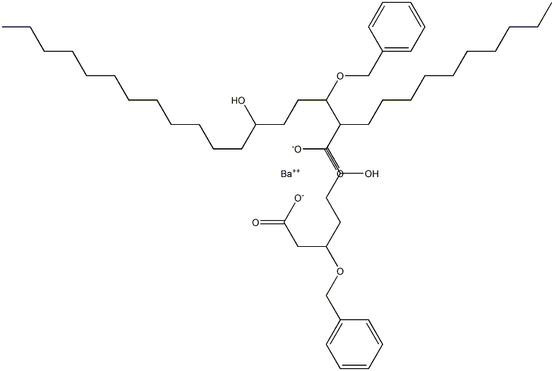 Bis(3-benzyloxy-6-hydroxystearic acid)barium salt Struktur