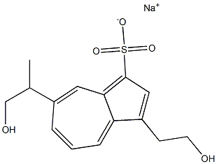 3-(2-Hydroxyethyl)-7-(2-hydroxy-1-methylethyl)-1-azulenesulfonic acid sodium salt Struktur