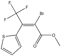 3-(2-Thienyl)-3-(trifluoromethyl)-2-bromopropenoic acid methyl ester Struktur