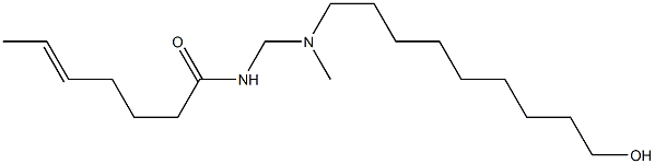 N-[[N-(9-Hydroxynonyl)-N-methylamino]methyl]-5-heptenamide Struktur