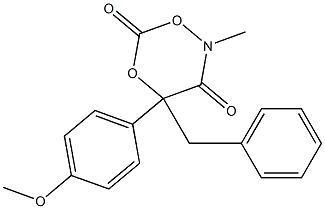 4-Benzyl-2-methyl-4-(4-methoxyphenyl)-2H-1,5,2-dioxazine-3,6(4H)-dione Struktur