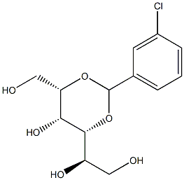 2-O,4-O-(3-Chlorobenzylidene)-D-glucitol Struktur