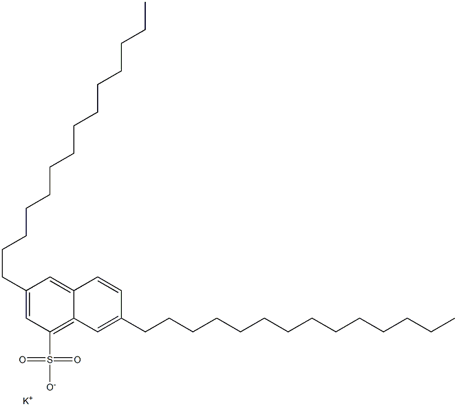 3,7-Ditetradecyl-1-naphthalenesulfonic acid potassium salt Struktur