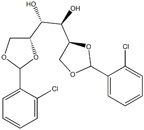 1-O,2-O:5-O,6-O-Bis(2-chlorobenzylidene)-L-glucitol Struktur