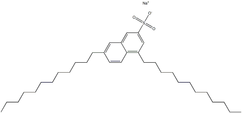 4,7-Didodecyl-2-naphthalenesulfonic acid sodium salt Struktur