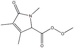 2,5-Dihydro-2-hydroxy-1,3,4-trimethyl-5-oxo-1H-pyrrole-2-carboxylic acid methyl ester Struktur