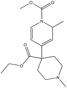 1-Methyl-4-[(1,2-dihydro-1-methoxycarbonyl-2-methylpyridin)-4-yl]piperidine-4-carboxylic acid ethyl ester Struktur