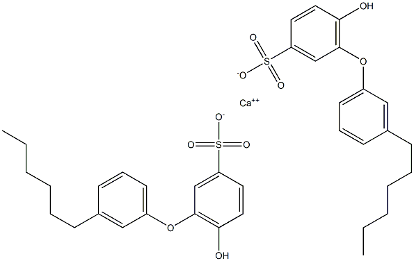 Bis(6-hydroxy-3'-hexyl[oxybisbenzene]-3-sulfonic acid)calcium salt Struktur