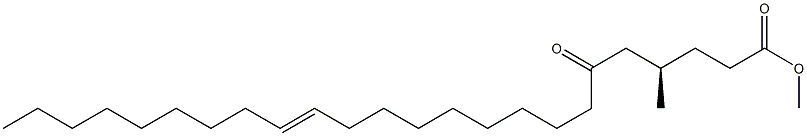 [R,(+)]-4-Methyl-6-oxo-15-tetracosenoic acid methyl ester Struktur