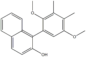 1-(2,5-Dimethoxy-3,4-dimethylphenyl)naphthalen-2-ol Struktur