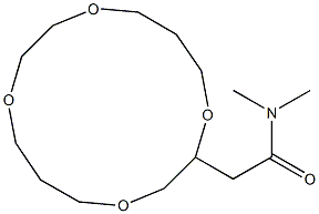 N,N-Dimethyl-1,4,8,11-tetraoxacyclotetradecane-2-acetamide Struktur