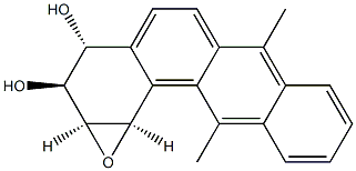 (1R,2S,3S,4R)-1,2-Epoxy-7,12-dimethyl-1,2,3,4-tetrahydrobenzo[a]anthracene-3,4-diol Struktur