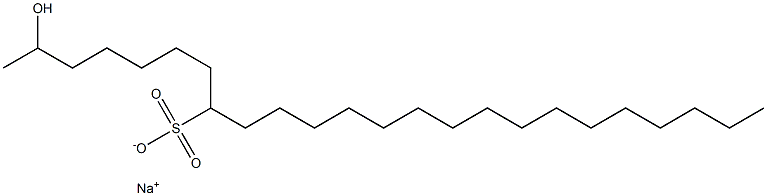 2-Hydroxytetracosane-8-sulfonic acid sodium salt Struktur