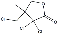 3,3-Dichloro-4-(chloromethyl)-4-methyltetrahydrofuran-2-one Struktur