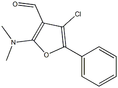 2-(Dimethylamino)-4-chloro-5-phenylfuran-3-carbaldehyde Struktur