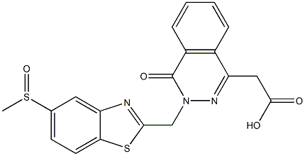 3-[(5-Methylsulfinyl-2-benzothiazolyl)methyl]-3,4-dihydro-4-oxophthalazine-1-acetic acid Struktur