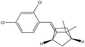 (1S,4R,E)-2-(2,4-Dichlorobenzylidene)-3,3-dimethylbicyclo[2.2.1]heptane Struktur