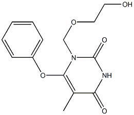 1-[(2-Hydroxyethoxy)methyl]-5-methyl-6-phenoxypyrimidine-2,4(1H,3H)-dione Struktur