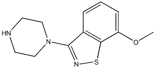 7-Methoxy-3-(1-piperazinyl)-1,2-benzisothiazole Struktur