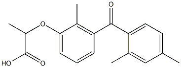 2-[3-(2,4-Dimethylbenzoyl)-o-tolyloxy]propionic acid Struktur