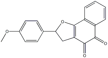 2-(4-Methoxyphenyl)-2,3-dihydronaphtho[1,2-b]furan-4,5-dione Struktur