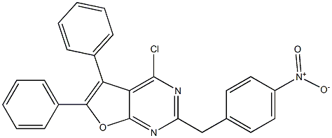 4-Chloro-2-(4-nitrobenzyl)-5,6-diphenylfuro[2,3-d]pyrimidine Struktur