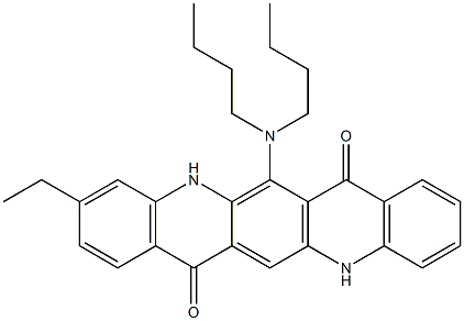 6-(Dibutylamino)-3-ethyl-5,12-dihydroquino[2,3-b]acridine-7,14-dione Struktur