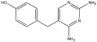 2,4-Diamino-5-[4-hydroxybenzyl]pyrimidine Struktur