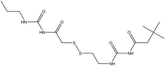 1-(3,3-Dimethylbutyryl)-3-[2-[[(3-propylureido)carbonylmethyl]dithio]ethyl]urea Struktur