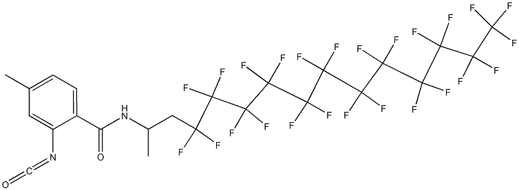 2-Isocyanato-4-methyl-N-[2-(pentacosafluorododecyl)-1-methylethyl]benzamide Struktur