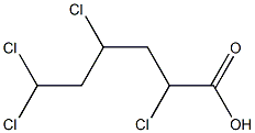 2,4,6,6-Tetrachlorocaproic acid Struktur