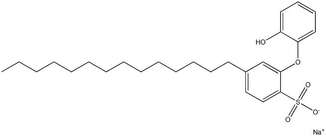 2'-Hydroxy-5-tetradecyl[oxybisbenzene]-2-sulfonic acid sodium salt Struktur