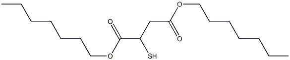 2-Mercaptobutanedioic acid diheptyl ester Struktur