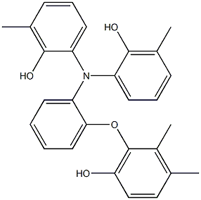 N,N-Bis(2-hydroxy-3-methylphenyl)-2-(6-hydroxy-2,3-dimethylphenoxy)benzenamine Struktur