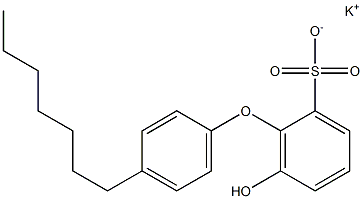 6-Hydroxy-4'-heptyl[oxybisbenzene]-2-sulfonic acid potassium salt Struktur