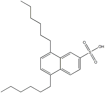 5,8-Dihexyl-2-naphthalenesulfonic acid Struktur