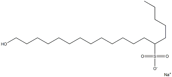 19-Hydroxynonadecane-6-sulfonic acid sodium salt Struktur