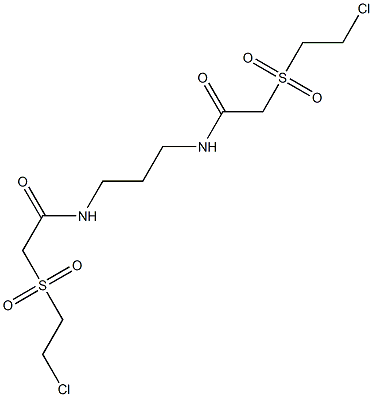 2,2'-Bis(2-chloroethylsulfonyl)[N,N'-trimethylenebisacetamide] Struktur