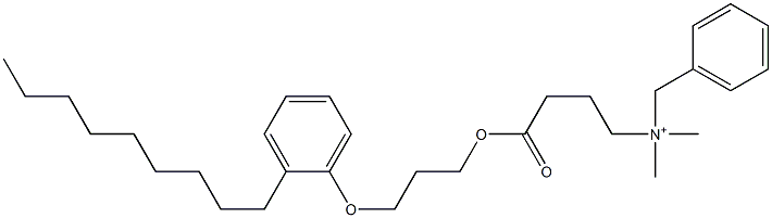 N,N-Dimethyl-N-benzyl-N-[3-[[3-(2-nonylphenyloxy)propyl]oxycarbonyl]propyl]aminium Struktur