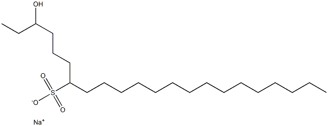 3-Hydroxydocosane-7-sulfonic acid sodium salt Struktur