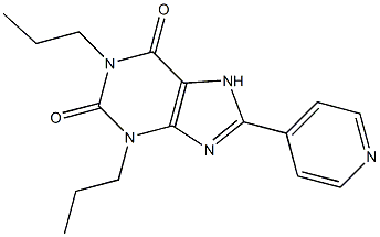 1,3-Dipropyl-8-(4-pyridinyl)xanthine Struktur