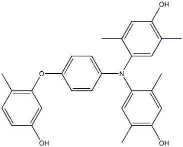 N,N-Bis(4-hydroxy-2,5-dimethylphenyl)-4-(3-hydroxy-6-methylphenoxy)benzenamine Struktur