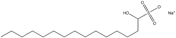 1-Hydroxypentadecane-1-sulfonic acid sodium salt Struktur