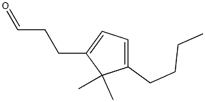 3-(4-Butyl-5,5-dimethyl-1,3-cyclopentadienyl)propanal Struktur