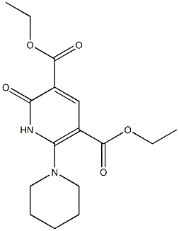 6-Piperidino-1,2-dihydro-2-oxopyridine-3,5-dicarboxylic acid diethyl ester Struktur