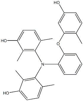 N,N-Bis(5-hydroxy-2,6-dimethylphenyl)-2-(3-hydroxy-6-methylphenoxy)benzenamine Struktur