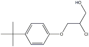 3-(p-tert-Butylphenoxy)-2-chloro-1-propanol Struktur