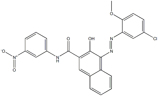 4-(5-Chloro-2-methoxyphenylazo)-3-hydroxy-N-(3-nitrophenyl)-2-naphthamide Struktur