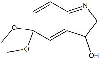 3,5-Dihydro-3-hydroxy-5,5-dimethoxy-2H-indole Struktur